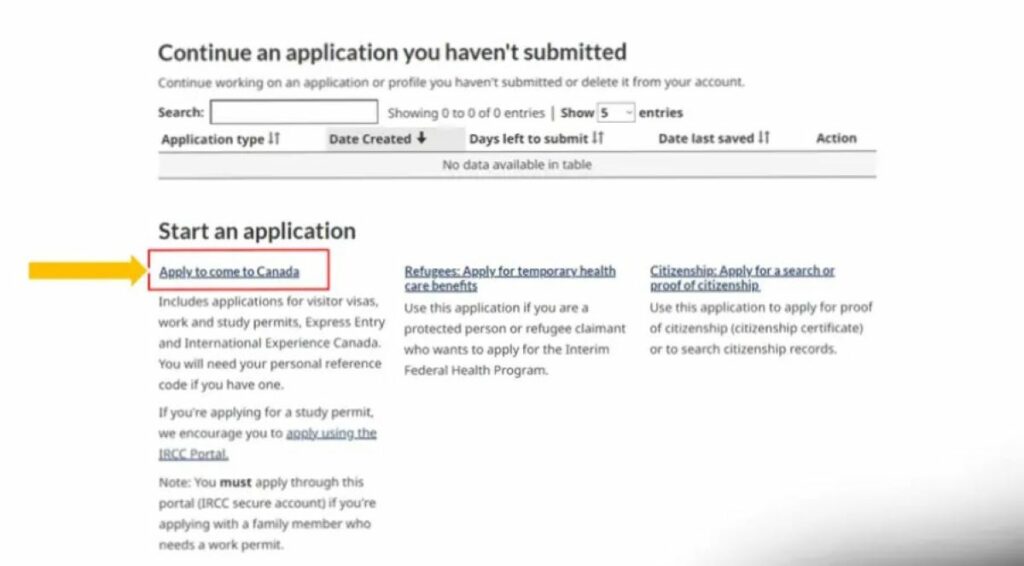 Apply to come to Canada